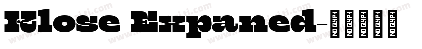 Klose Expaned字体转换